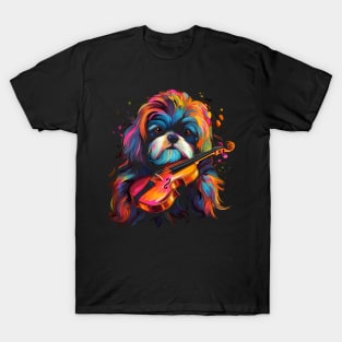 Shih Tzu Playing Violin T-Shirt